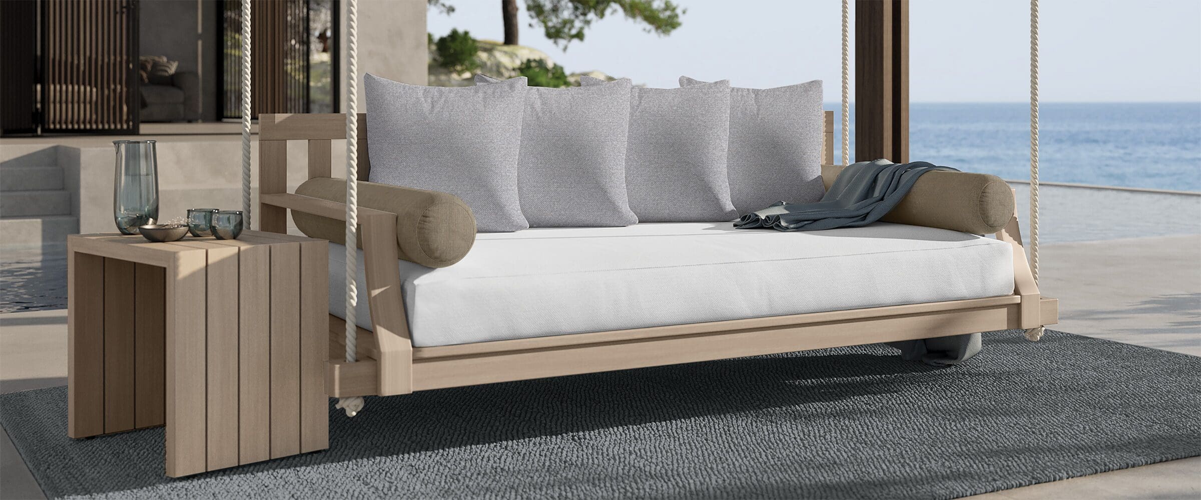 Beautiful outdoor materials to use for furniture, comfortable and durable.